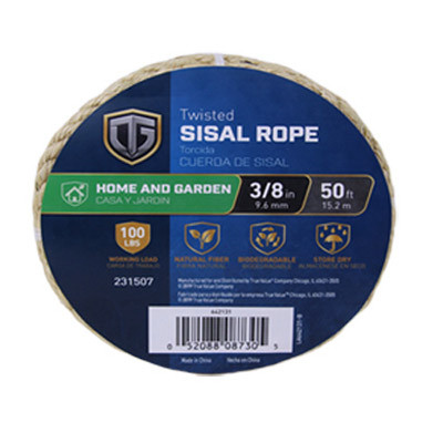 RICHELIEU HARDWARE 642131 SISAL ROPE, TWISTED, 3/8-IN. X 50-FT.
