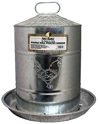MANNA PRO 1000265 POULTRY DRINKER DOUBLE-WALL GALVANIZED S