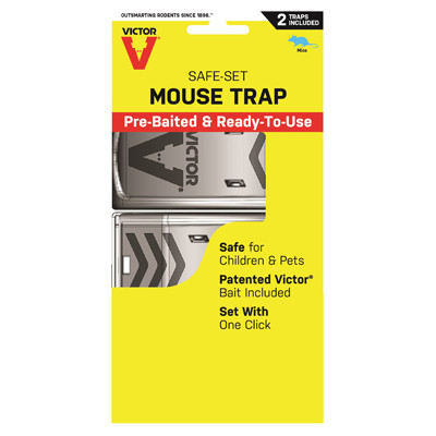 WOODSTREAM M070 SAFE SET MOUSE TRAP, PRE-BAITED, 2-PK.