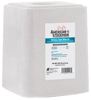 COMPASS 2274881 PLAIN WHITE SALT BLOCK AG SALT, 50-LBS.
