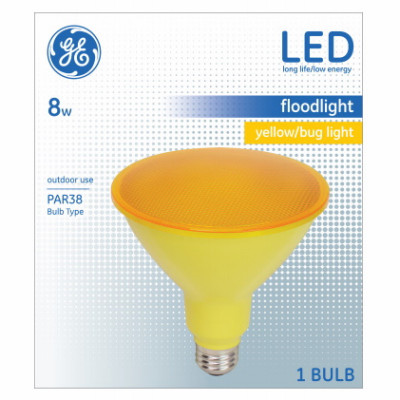 GENERAL ELECTRIC 93100583 LED FLOOD BULB, YELLOW REFLECTOR, 8-WATT