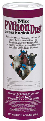 ANIMAL HEALTH INTERNATIONAL 15896625 LIVESTOCK SYNERGIZED PYTHON DUST INSECTI