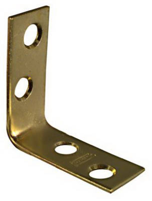 NATIONAL MANUFACTURING SALES CO. N213-397 4-PK., 1.5 X 5/8-IN. BRASS CORNER BRACKE