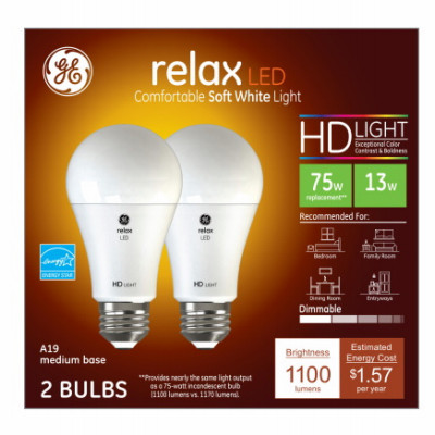 GENERAL ELECTRIC 93127613 BULB LED HD A19 E26 SFTWHT 13W