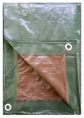 KAPS TEX CO LTD KT-MT1020GB POLYETHYLENE TARP, GREEN/BROWN, 10 X 20-
