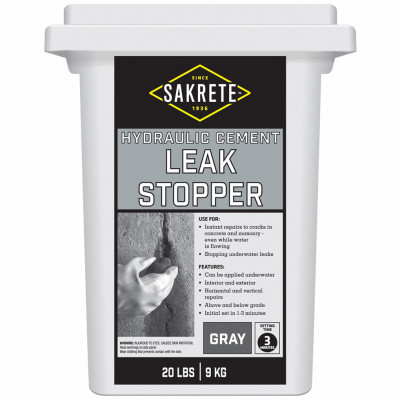 SAKRETE 65450006 LEAK STOPPER HYDRAULIC CEMENT, 20 LBS.