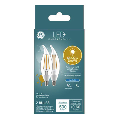 GENERAL ELECTRIC 93121491 LED+ LIGHT BULBS, DAYLIGHT, DUSK-TO-DAWN