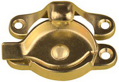 NATIONAL MANUFACTURING SALES CO. N148-684 WINDOW SASH LOCK, BRIGHT BRASS FINISH