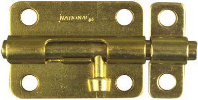 NATIONAL MANUFACTURING SALES CO. N151-589 DOOR BARREL BOLT, DULL BRASS, 3-IN.
