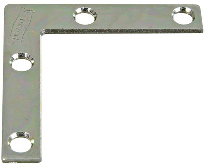NATIONAL MANUFACTURING SALES CO. N113-845 4-PK., 2-IN. ZINC FLAT CORNER IRON