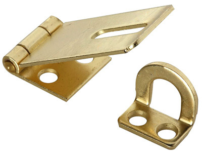 NATIONAL MANUFACTURING SALES CO. N102-053 1.75-IN. DULL BRASS SAFETY HASP
