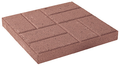 OLDCASTLE INC. 10050370 STEPPING STONE, EMBOSSED RED CONCRETE, 1