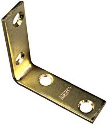 NATIONAL MANUFACTURING SALES CO. N190-835 4-PK., 2 X 5/8-IN. BRASS CORNER IRON