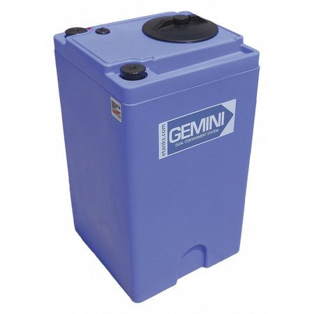 PEABODY ENGINEERING 01-29655 SQUARE TANK BLUE LDPE SD 1.5 40 GAL