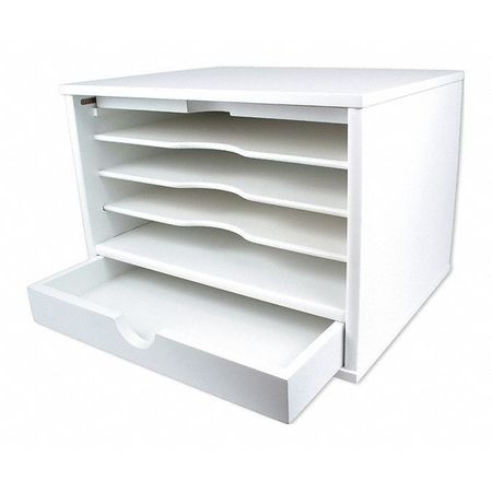 VICTOR W4720 DESKTOP ORGANIZER,WHITE