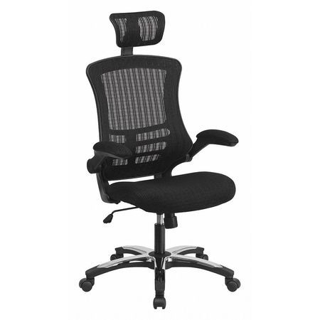 FLASH FURNITURE BL-X-5H-GG CONTEMPORARY CHAIR BLACK HIGH BACK EXEC 