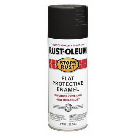 STOPS RUST 7776830 SPRAY PAINT,BLACK,12 OZ.
