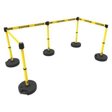 BANNER STAKES PL4583 PLUS BARRIER SET X5 DOUBLE-SIDED CAUTION