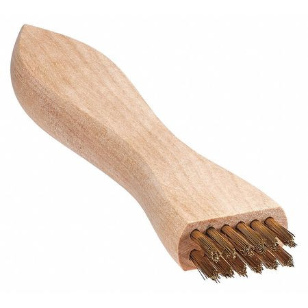 TANIS BRUSH 00037 BRUSH UPRIGHT SCRATCH WOOD HANDLE BRASS
