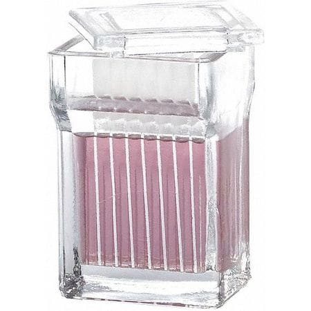 WHEATON INDUSTRIES INC. 900620 STAINING JAR W/COVER CAP. 16 SLIDES PK6