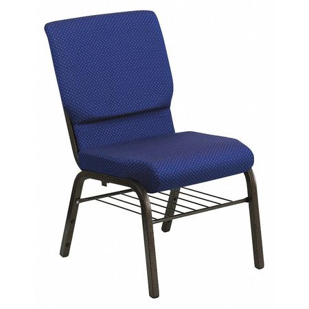 FLASH FURNITURE XU-CH-60096-NVY-DOT-BAS-GG FABRIC CHURCH CHAIR BLUE