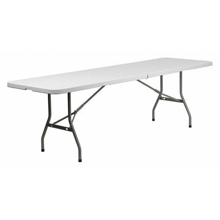 FLASH FURNITURE RB-3096FH-GG BI-FOLD TABLE PLASTIC WHITE 30 X96