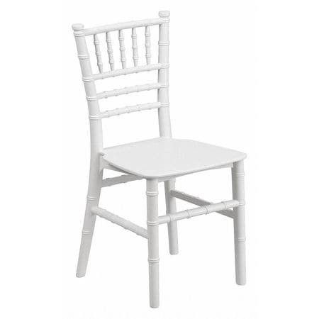 FLASH FURNITURE LE-L-7K-WH-GG KIDS RESIN CHIAVARI SEAT WHITE