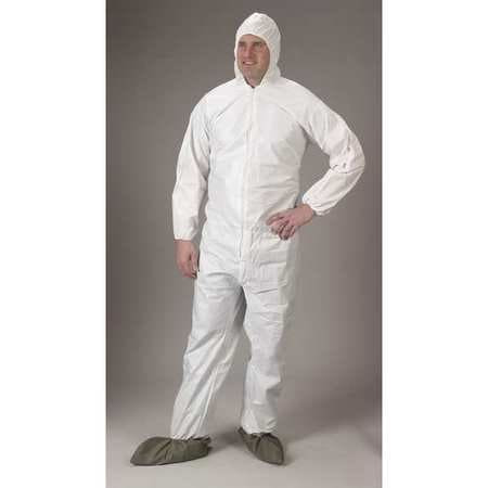 MICROMAX 364355 COVERALL,WRIST,ANKLE,HOOD,BOOT,2XL,PK25