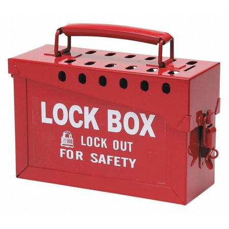 CONDOR USA INC 437R32 GROUP LOCKOUT BOX,RED,6" H