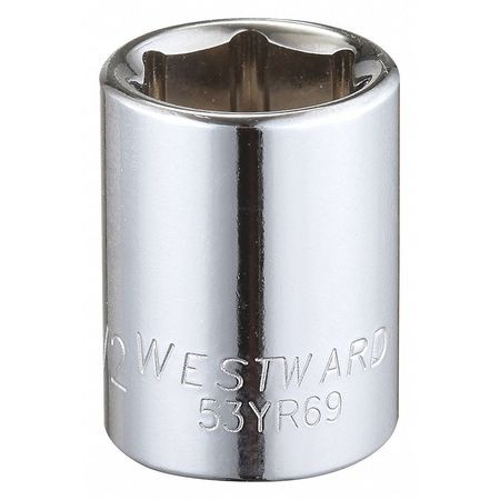 WESTWARD 53YR69 SOCKET 3/8 DRIVE SAE 1/2 SOCKET SZ