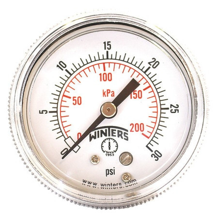 WINTERS INSTRUMENTS P9U901402UC PRESSURE GAUGE 2 DIAL SIZE BLACK