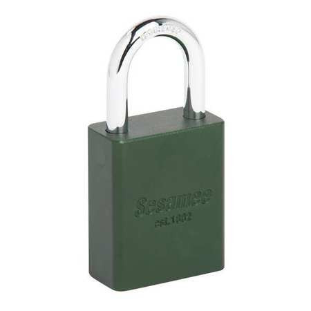 SESAMEE 90215 ALUM SAFETY LOCKOUT PADLOCK KD GREEN