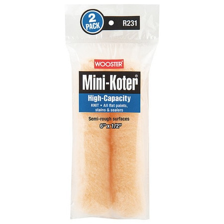 MINI-KOTER R231-6 MINI PAINT ROLLERS 6 L 1/2 NAP PK2