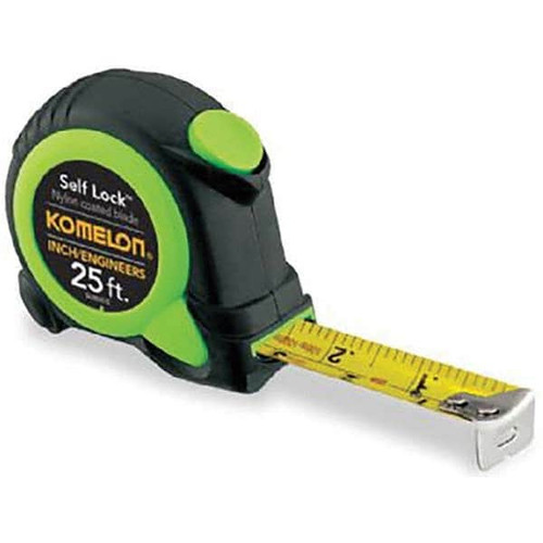 KOMELON SL2825IE 25' X 1" YELLOW BLADE TAPE MEASURE