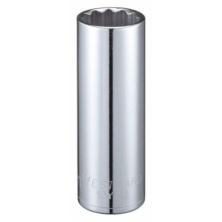 WESTWARD 53YV52 SOCKET 1/2 DRIVE METRIC 22MM SOCKET SZ