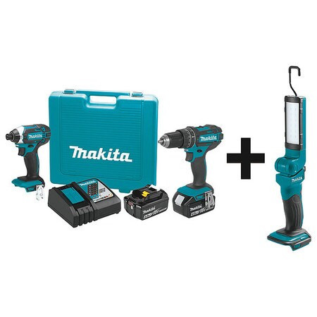 MAKITA XT261M + DML801 CORDLESS COMBINATION KIT,3 TOOLS,18V DC