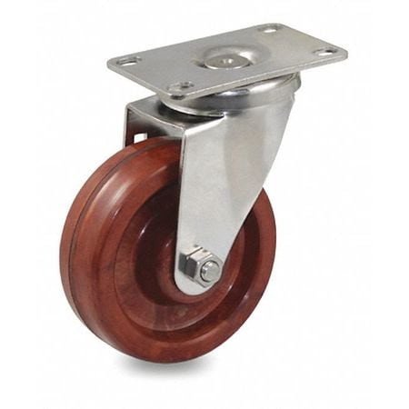 GRAINGER GLOBAL SOURCING P12SX-HRP040G-12 STANDARD PLATE CASTER SWIVEL 220 LB.