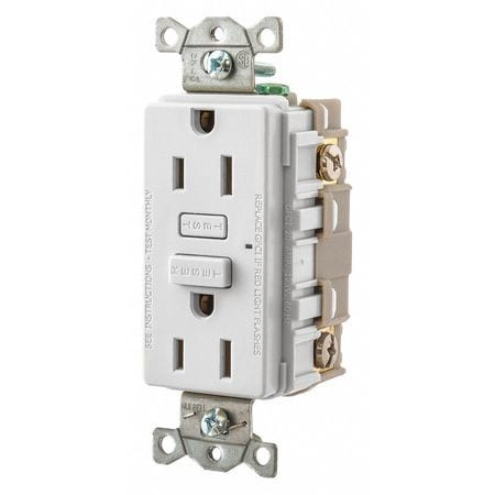 BRYANT GF15W GFCI RECEPTACLE SELF-TESTING 2 POLES