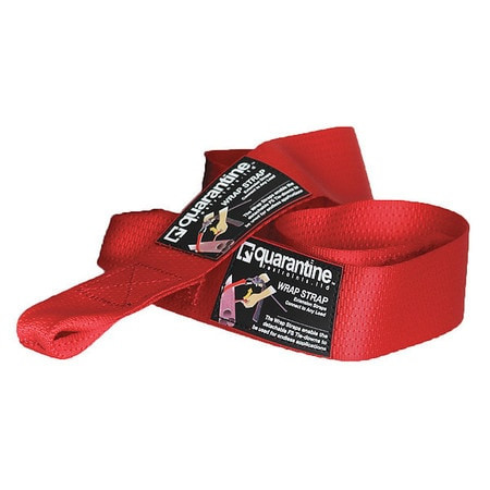 QUARANTINE RESTRAINTS QAB-SES TIE DOWN STRAP RED POLY 2FT. 1 W PK2