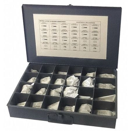 GRAINGER GLOBAL SOURCING JBDL24AAPWNW FASTENER ASSORTMENT 780 PCS 20 TO 60MM L