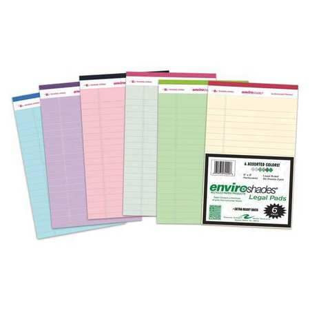ROARING SPRING PAPER PRODUCTS 74220 LEGAL PAD,ENVIRO,5X8,AST6