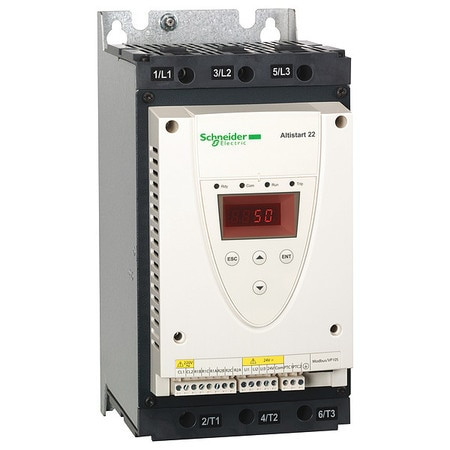 SCHNEIDER ELECTRIC ATS22D62S6 SOFT STARTER 208 TO 600VAC 24VDC INPUT