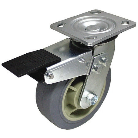 GRAINGER GLOBAL SOURCING P21S-RP040R-14-TB NSF-LISTED PLATE CASTER SWIVEL 300 LB.
