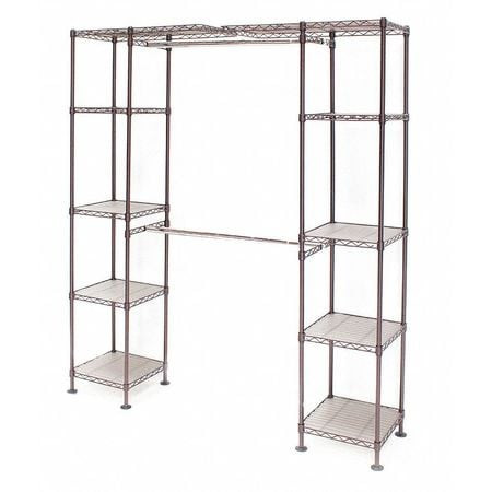SEVILLE CLASSICS SHE05814B CLOSET ORGANIZER SYSTEM,EXPANDABLE,SATI