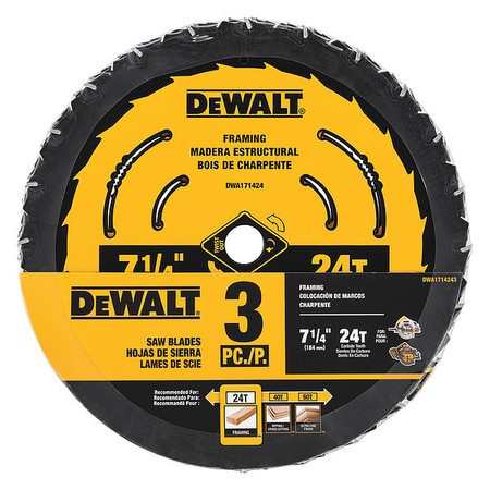 DEWALT TOOLS DWA1714243 7 1/4IN 24T 3PK
