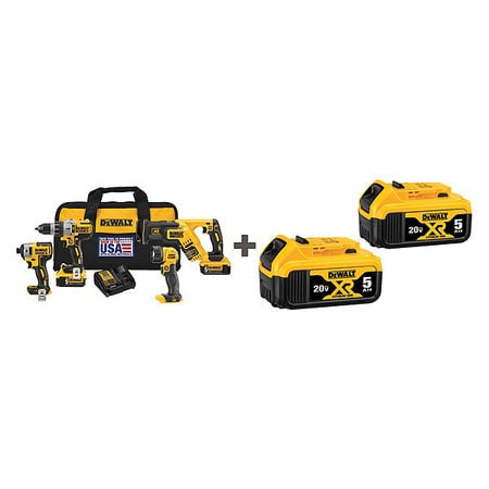DEWALT TOOLS DCK494P2/DCB205-2 CORDLESS COMBINATION KIT 20.0V CORDLESS