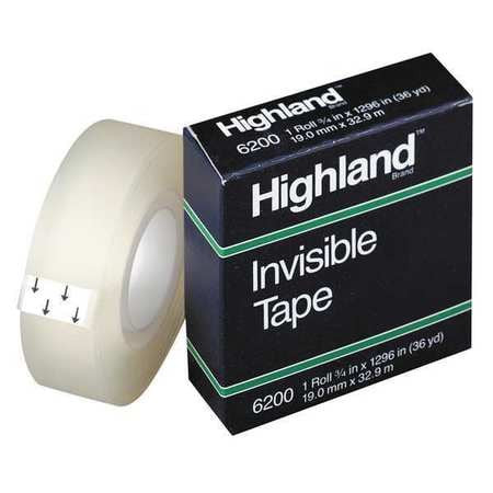 HIGHLAND 6200341296 INVISIBLE TAPE MENDING 0.75 IN WX36 YD L
