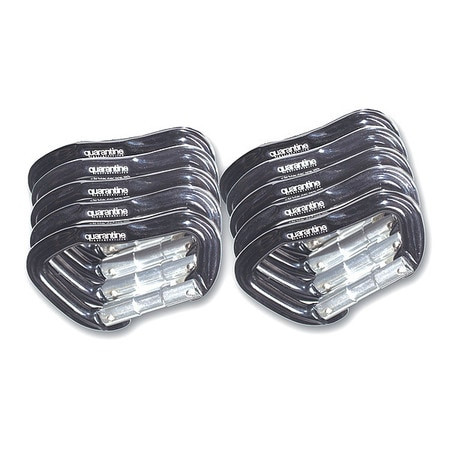 QUARANTINE RESTRAINTS QAB-CBL CARABINER METAL BLACK 6 PK10