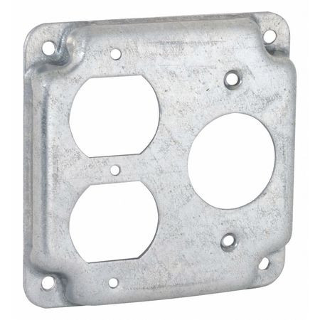 RACO 806C SQ EXP COVER,1 DUPLEX / 1 RECPTCL,4"