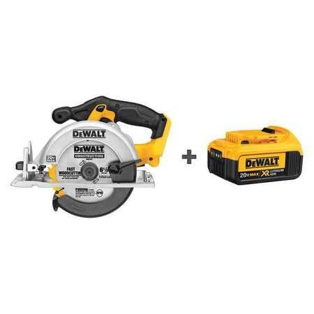 DEWALT TOOLS DCS391B/DCB204 CORDLESS CIRC SAW KIT 6-1/2 IN BLADE DIA